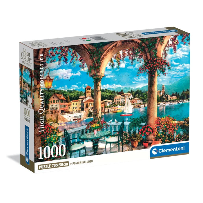 Clementoni: Balcony View of Lake Como 1000pc Compact Puzzle