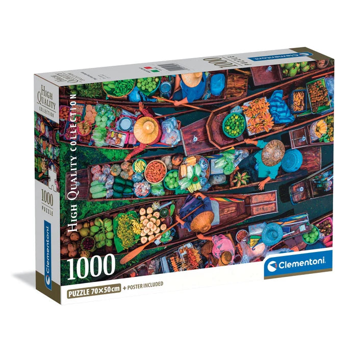 Clementoni: Thai Floating Market 1000pc Compact Puzzle