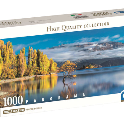 Jigsaw Puzzles, Clementoni: Wanaka's Golden Reflections 1000pc Panorama Puzzle