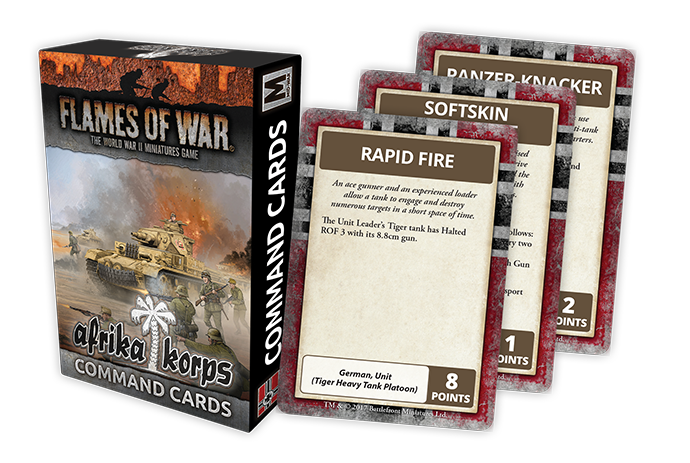 Flames of War: Afrika Korps Command Cards