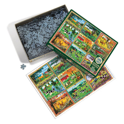 Jigsaw Puzzles, Cobble Hill: Postcards from the Farm 1000pc Puzzle