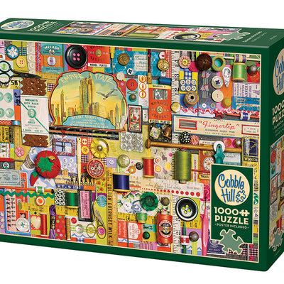 Jigsaw Puzzles, Cobble Hill: Sweing Notions 1000pc Compact Puzzle