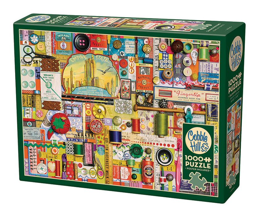 Cobble Hill: Sweing Notions 1000pc Compact Puzzle