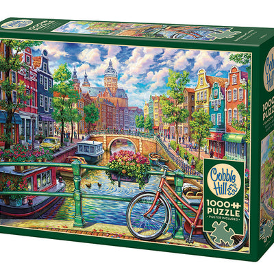 Jigsaw Puzzles, Cobble Hill: Amsterdam Canal 1000pc Compact Puzzle