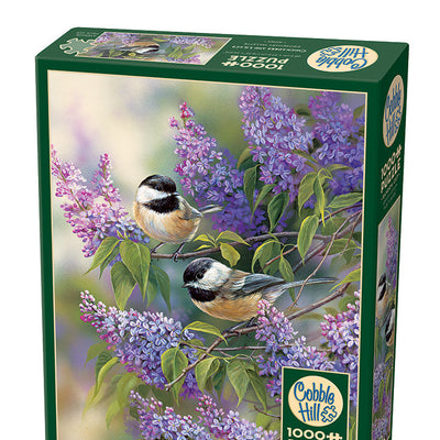 Jigsaw Puzzles, Cobble Hill: Chickadees and Lilacs 1000pc Puzzle
