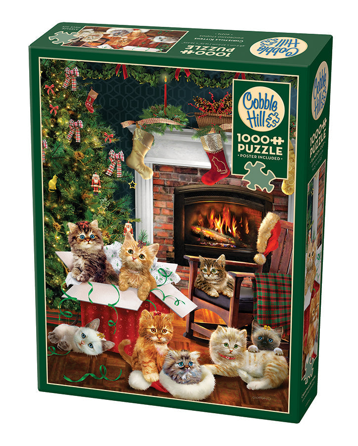 Cobble Hill: Christmas Kittens 1000pc Compact Puzzle