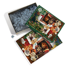 Cobble Hill: Christmas Kittens 1000pc Compact Puzzle