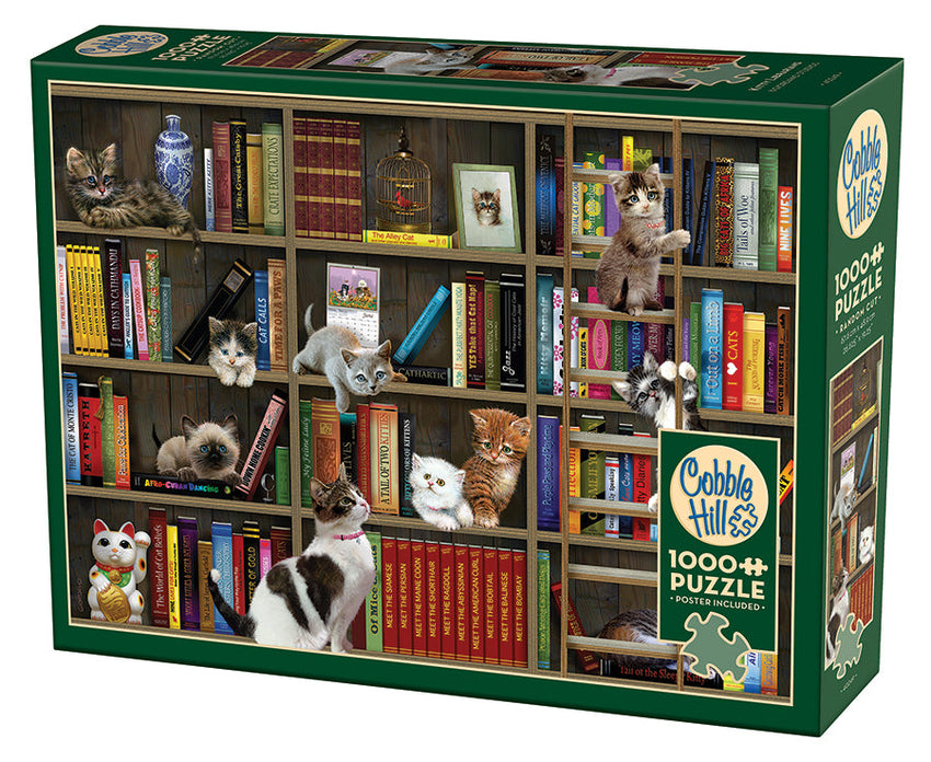 Cobble Hill: Kitty Librarians 1000pc Compact Puzzle