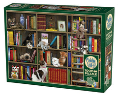 Cobble Hill: Kitty Librarians 1000pc Compact Puzzle