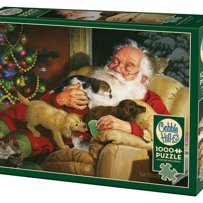 Jigsaw Puzzles, Cobble Hill: Santa's Quiet Time 1000pc Compact Puzzle