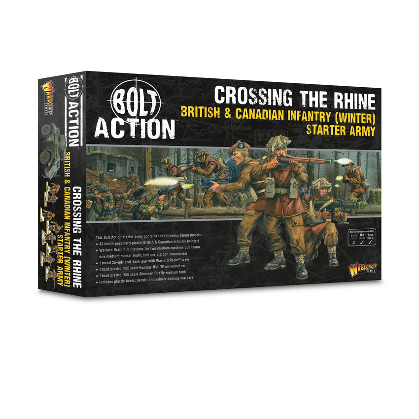 Bolt Action: Crossing the Rhine British & Canadian infantry Winter Starter Army