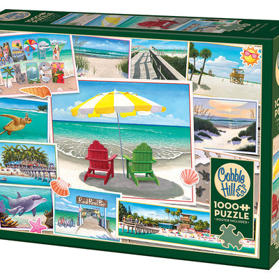 Jigsaw Puzzles, Cobble Hill: Happy Place 1000pc Compact Puzzle