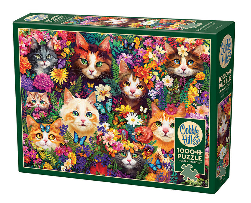 Cobble Hill: Blooming Whiskers 1000pc Compact Puzzle