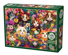 Cobble Hill: Blooming Whiskers 1000pc Compact Puzzle