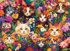 Cobble Hill: Blooming Whiskers 1000pc Compact Puzzle