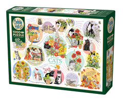Cobble Hill: Cat Thoughts 1000pc Compact Puzzle