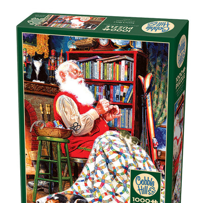 Jigsaw Puzzles, Cobble Hill: Santa's Quilt 1000pc Compact Puzzle