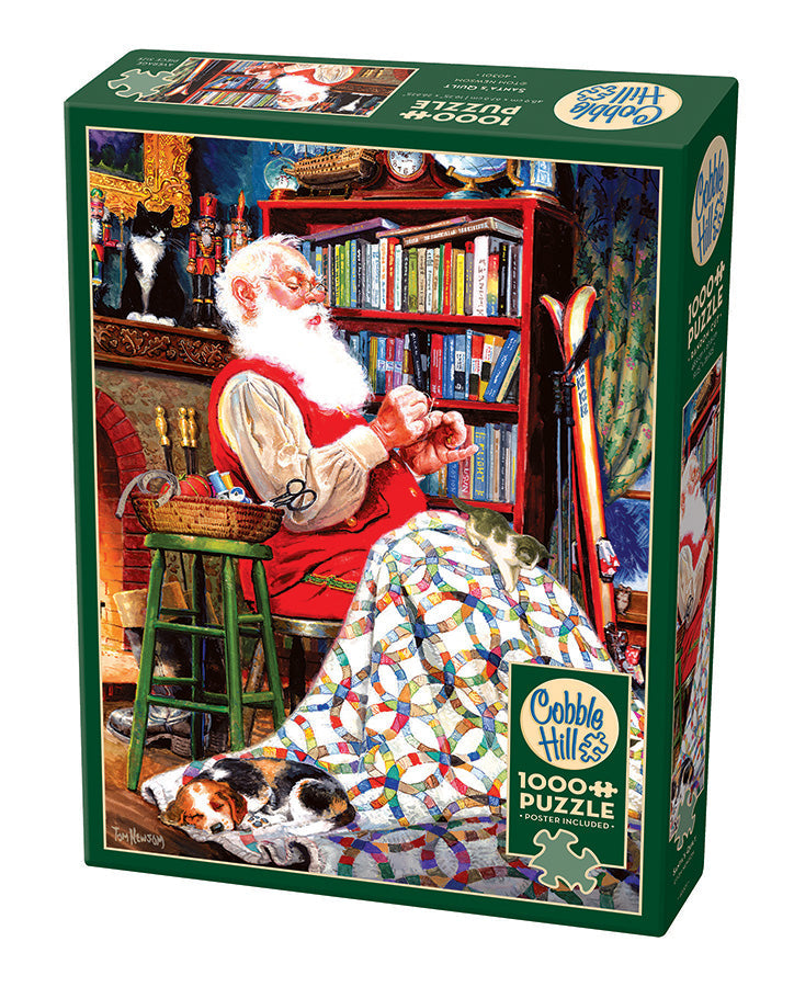 Cobble Hill: Santa's Quilt 1000pc Compact Puzzle
