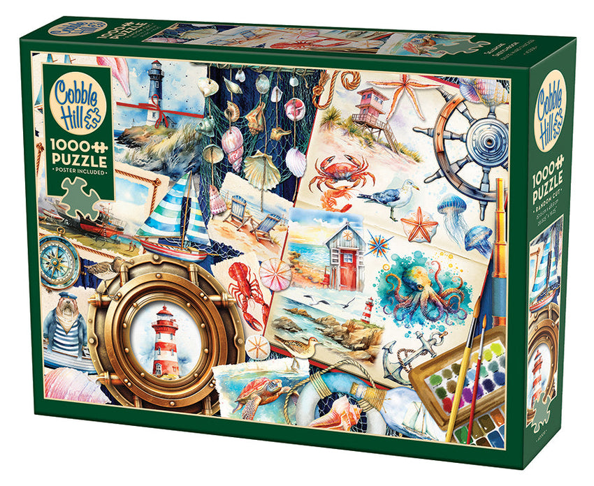 Cobble Hill: Seashore Sketchbook 1000pc Compact Puzzle