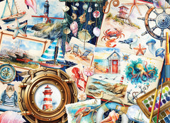 Cobble Hill: Seashore Sketchbook 1000pc Compact Puzzle