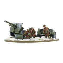 Bolt Action: 25-Pdr Light Howitzer with British Infantry Winter Crew