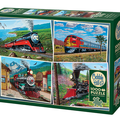 Jigsaw Puzzles, Cobble Hill: Historic Locomotives 1000pc Puzzle