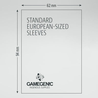 Accessories, Gamegenic Prime Sleeves: Standard European 62 x 94mm 50pc