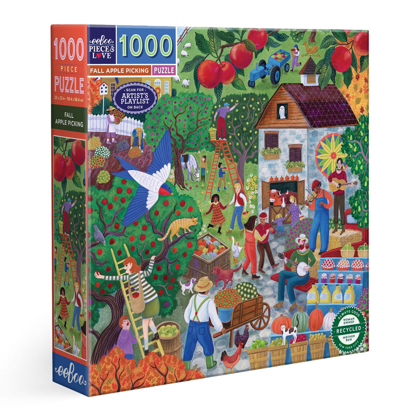 eeBoo: Fall Apple Picking 1000pc Puzzle
