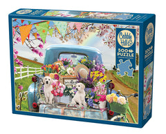 Cobble Hill: Country Truck in Spring 500pc Compact Puzzle