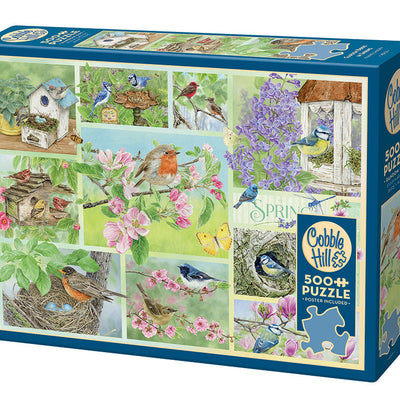 Jigsaw Puzzles, Cobble Hill: Garden Birds in Spring 500pc Puzzle