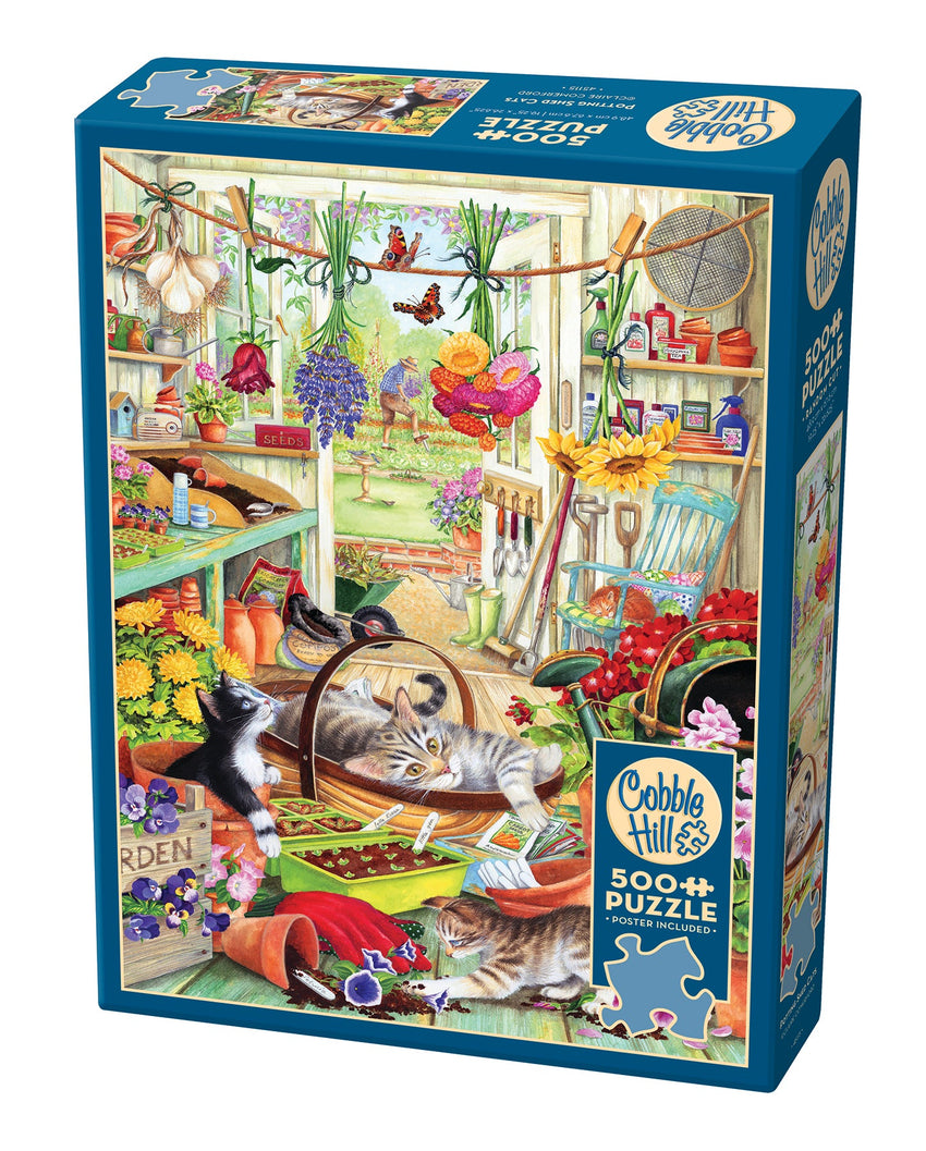 Cobble Hill: Potting Shed Cats 500pc Puzzle