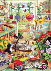 Cobble Hill: Potting Shed Cats 500pc Puzzle