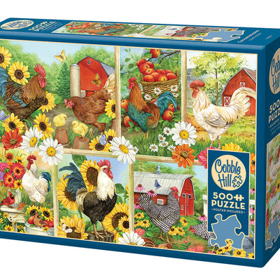 Jigsaw Puzzles, Cobble Hill: Cockadoodledo 500pc Puzzle