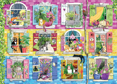 Jigsaw Puzzles, Cobble Hill: Living With Catitude 500pc Puzzle