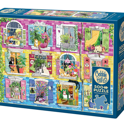 Jigsaw Puzzles, Cobble Hill: Living With Catitude 500pc Puzzle