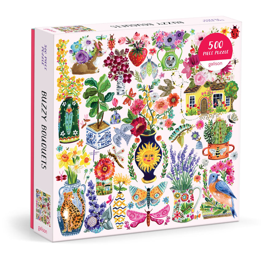Galison: Buzzy Bouquets 500pc Puzzle