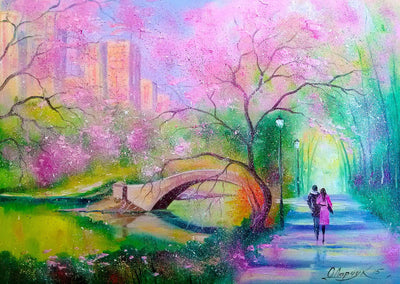 Jigsaw Puzzles, Enjoy Puzzle: A Walk in a City Park 1000pc Puzzle
