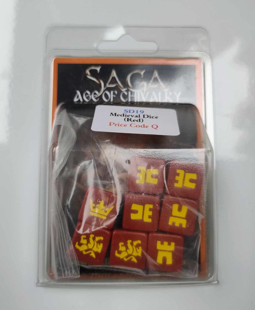 SAGA Age of Chivalry: Medieval Dice Red