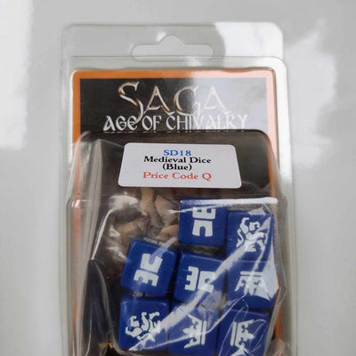 Accessories, SAGA Age of Chivalry: Medieval Dice Blue