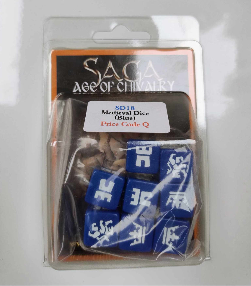 SAGA Age of Chivalry: Medieval Dice Blue