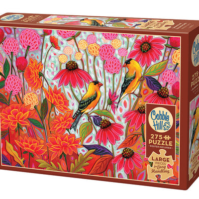 Jigsaw Puzzles, Cobble Hill: Springtime Goldfinches 275pc Easy Handling Puzzle