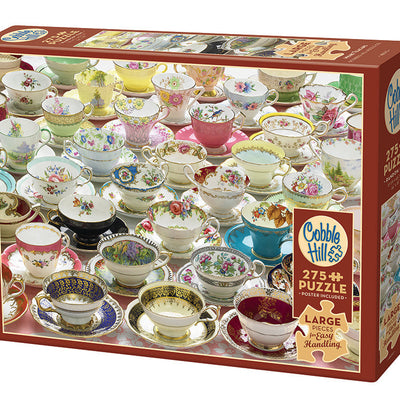 Jigsaw Puzzles, Cobble Hill: More Teacups 275pc Easy Handling Puzzle