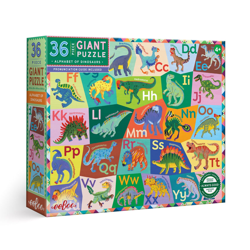 eeBoo: Alphabet of Dinosaurs 36pc Giant Puzzle