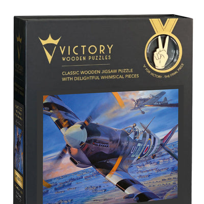 Jigsaw Puzzles, Wings Of Valour - Spitfire Over Normandy 287pc Wooden Puzzle