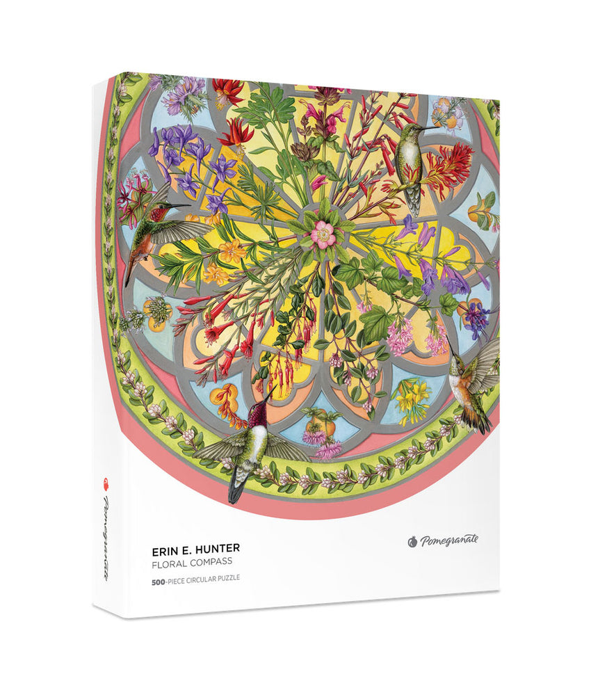 Pomegranate: Floral Compass Circular 500pc Round Puzzle