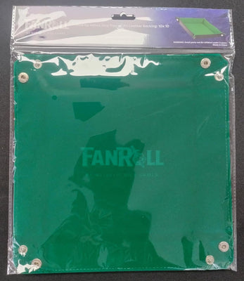 Accessories, Fanroll: Green Velvet Dice Tray With Leather Backing