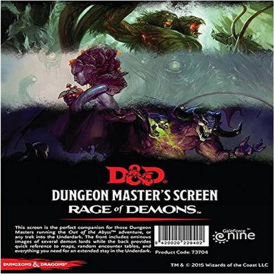 Role Playing Games, D&D Rage of Demons DM Screen