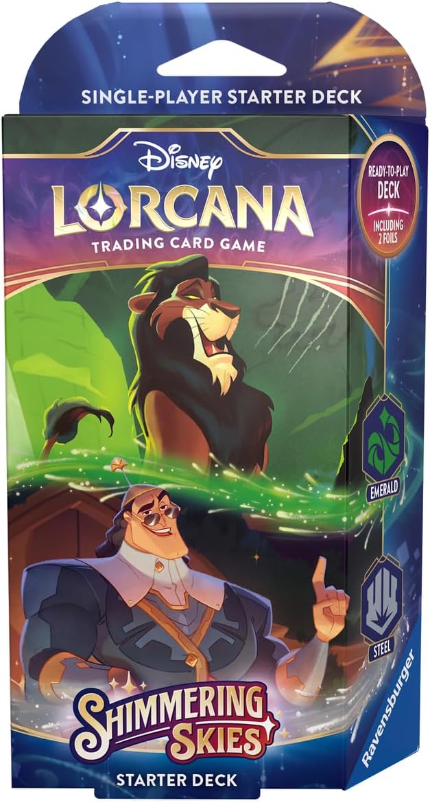 Disney Lorcana TCG: Shimmering Skies Starter Deck Emerald and Steel