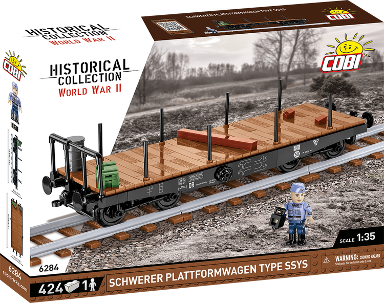 COBI Schwerer Plattformwagen Type Ssys Train Car 424pc