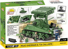 COBI Executive Edition M4A3 Sherman & T34 Calliope Tank 1230pc